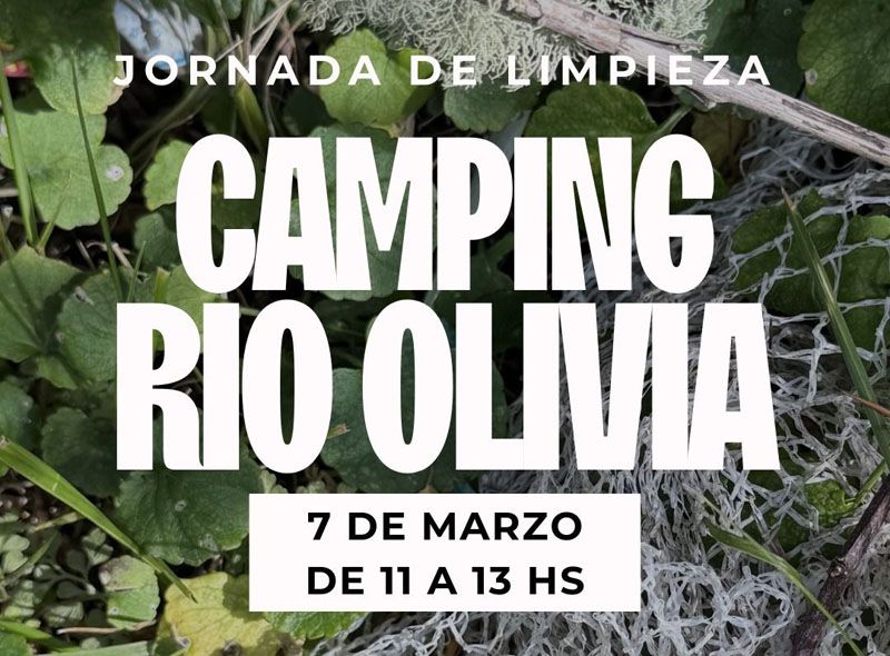 Convocan a una jornada de limpieza en el camping del río Olivia