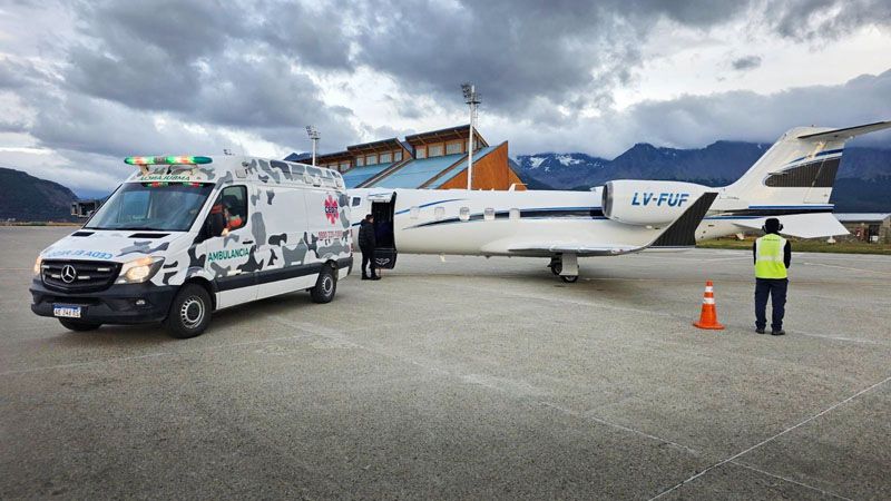 Seis aeroevacuaciones desde Río Grande por el cierre del aeropuerto