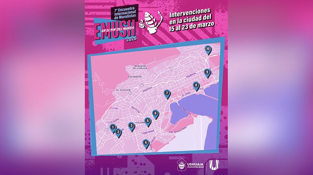 EMUSH 2026: Ushuaia tendrá 10 nuevos murales 