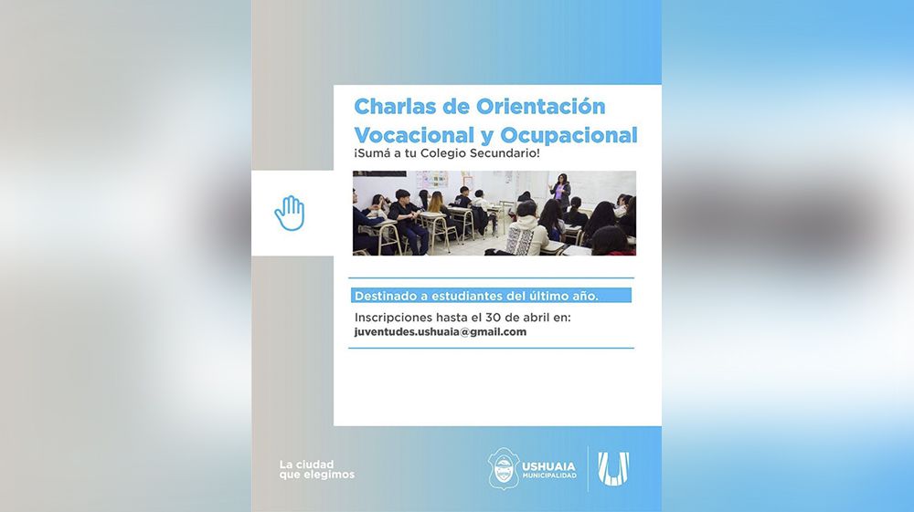Comienzan las inscripciones para orientación vocacional y ocupacional 