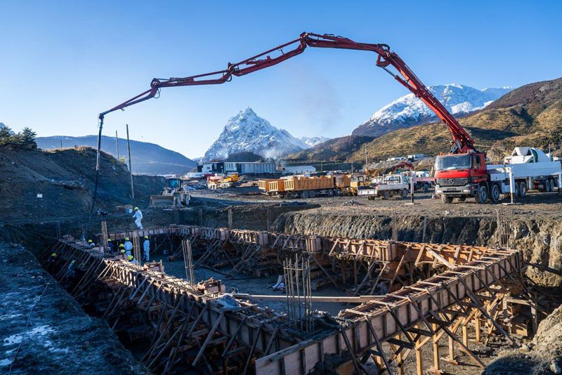 Avanza la construcción de la nueva usina de Ushuaia 