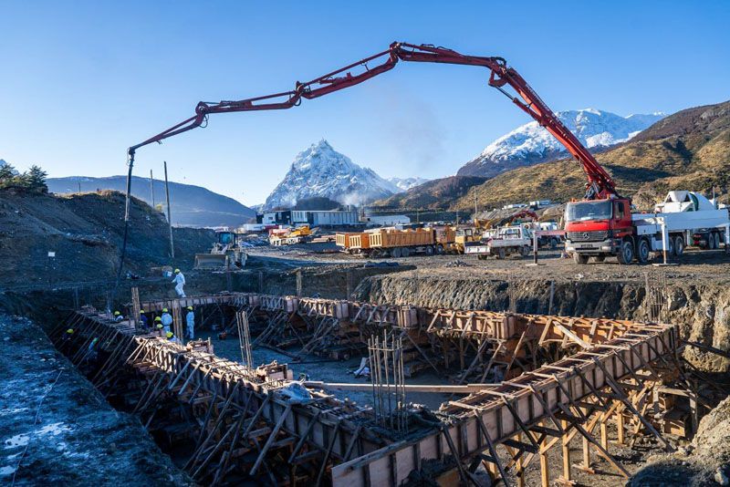 La nueva usina de Ushuaia avanza entre obras y medidas de contingencia