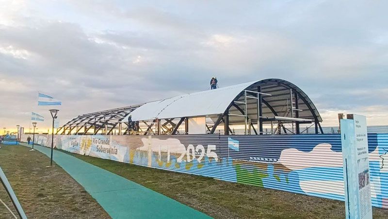 Río Grande: avanza la obra de la Carpa de la Dignidad 