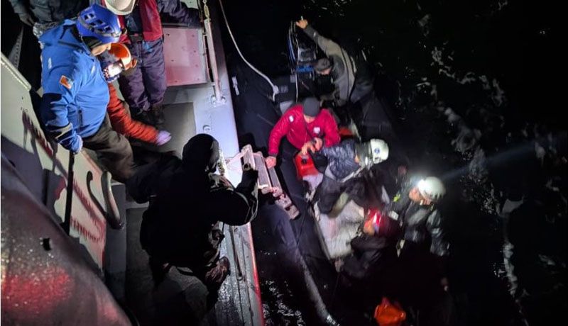 La Armada realizó un rescate nocturno en Península Mitre
