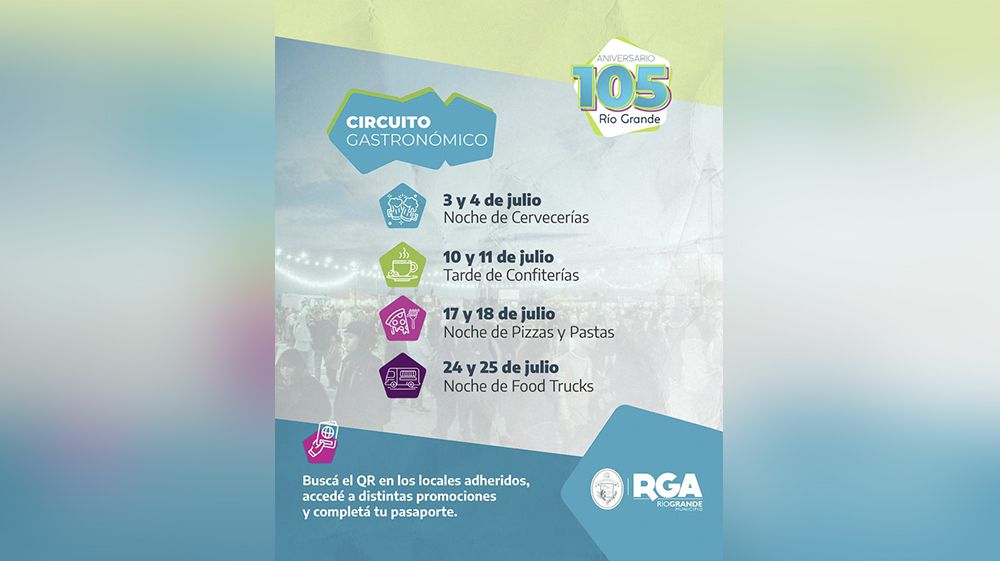 Río Grande celebrará su aniversario con un circuito gastronómico