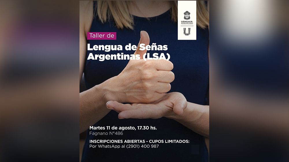 Abren inscripciones para el Taller de Lengua de Señas