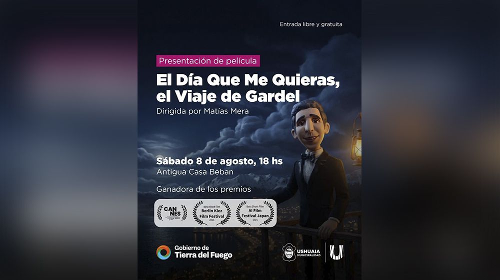 Se proyectará gratis el corto animado sobre Carlos Gardel 