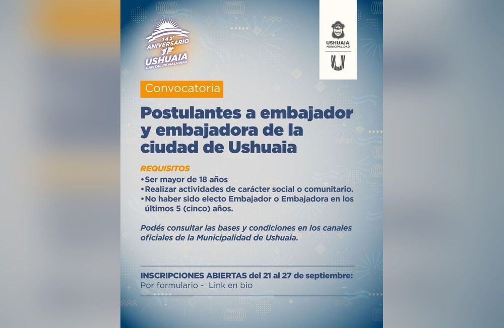 Continúa abierta la convocatoria para elegir a los embajadores