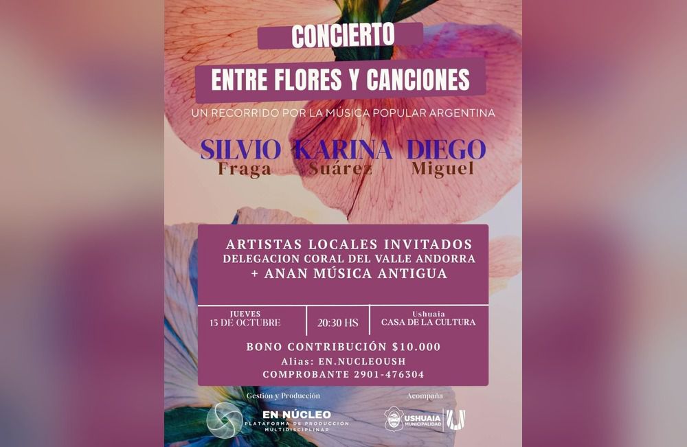 Presentan el concierto “Entre Flores y Canciones”