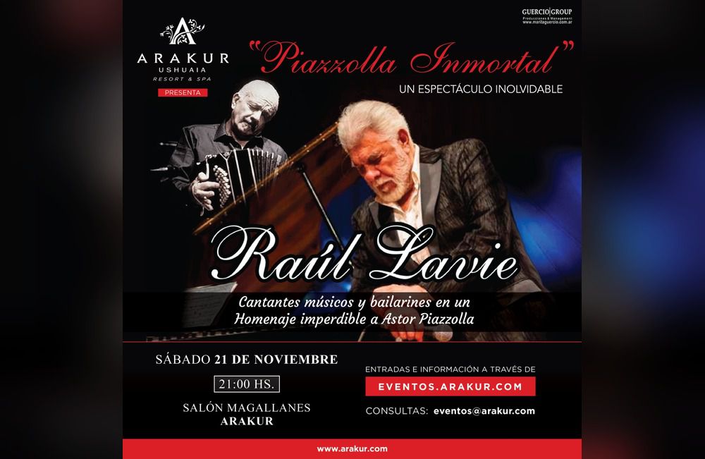 Raúl Lavié homenajeará a Piazzolla en Ushuaia